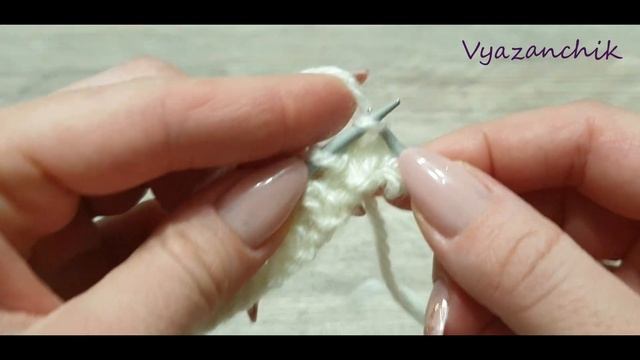 Резинка 1х1. Два варианта вязания. Схема. смотреть онлайн