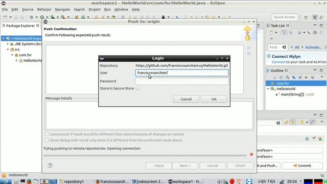 8/14 Control de versiones con GitHub en eclipse: Cómo crear una nueva rama смотреть онлайн