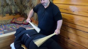 Большие бамбуковые веники в бане
