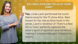 Did Linda Lavin sing the Alice theme song?