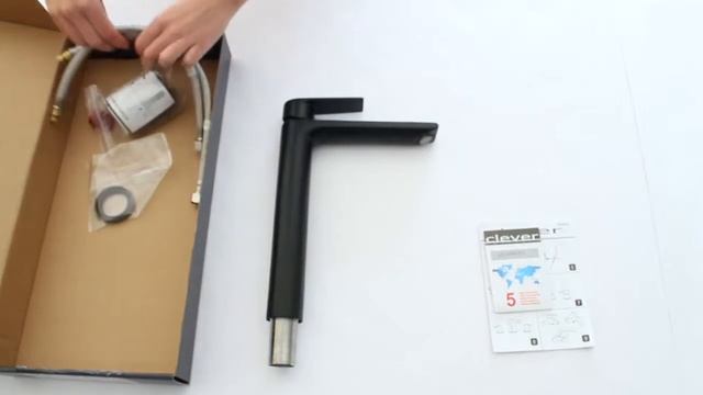 Высокий смеситель для раковины Clever Agora Xtreme 60707 (цвет: матовый черный) | Испания смотреть онлайн