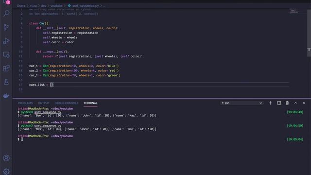 Advanced Python Tutorial #3 - Sorting Data Structures смотреть онлайн