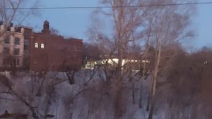 Город Томск весна. Проездом в Томске, прогулялись вечером по  улице.