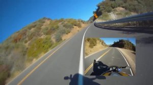 Hwy 33 Honda VFR chasing CBR600 (pure sound)