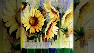 Керамическое панно для фасада. Русская майолика