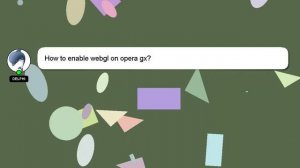 How to enable webgl on opera gx?