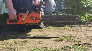 Проверка бензопилы carver promo psg 45-15  после ремонта. запуск на холодную и горячую.