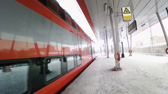 Москва. Аэроэкспресс ЭШ2-001 на станции «Окружная». 02 января 2022