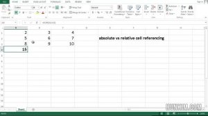 Excel 2013 Tutorial - Absolute vs Relative Cell Referencing