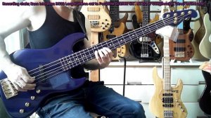 High End Japanese Basses: Moon JJ5 LARRY GRAHAM Custom BASS DEMO