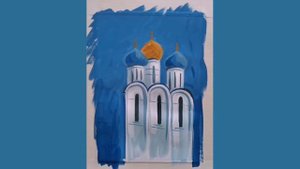 КАК НАРИСОВАТЬ ЗИМНИЙ ПЕЙЗАЖ С ХРАМОМ ГУАШЬЮ