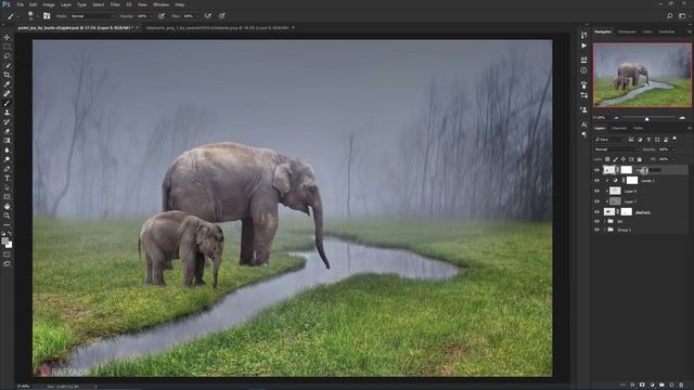 Elephant Keeper - Photoshop manipulation Tutorial Compositing смотреть онлайн