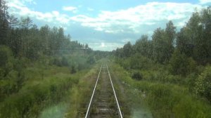 Перегон Ува-I - Ува-II из тамбура пригородного поезда