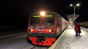 Прибытие Электропоездов на станцию Семёнов /Electric train, Semenov station (Russia)