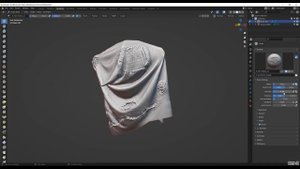 Blender Torn Fabric Brushes. Cloth sculpting in Blender.