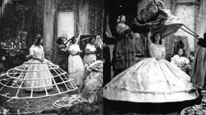 Как женщины в XIX веке умудрялись посещать дамские комнаты в своих кринолинах ?