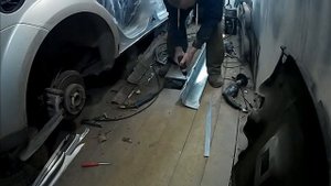 ФОРД ФОКУС 2  замена порогов своими руками, пескоструй без защиты