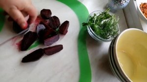Маринованная свёкла по - кавказски/закуска из свеклы/яркий, пикантный вкус.