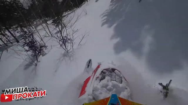 #мишапрокати Раскатываем потаённые ручьи. Горный снегоходинг. BRP SUMMIT X 850. смотреть онлайн