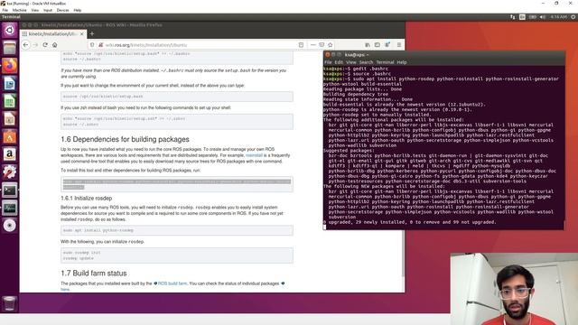 Installing ROS Kinetic and setting up catkin workspace in Ubuntu 16 Virtual machine смотреть онлайн