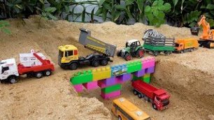 грузовик, экскаватор, трактор, мусоровозы. видео для детей