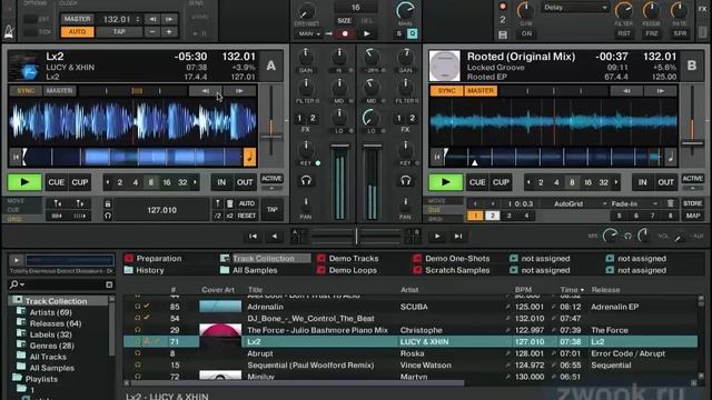 Диджеинг в программе Traktor. Примеры сведения. смотреть онлайн