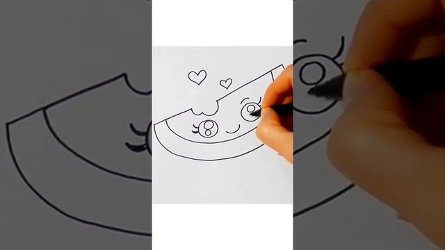 How to draw a WATERMELON IN REVERSE_ Как нарисовать АРБУЗ НАОБОРОТ.mp4