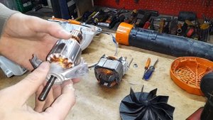 Разбор электрической воздуходувки Stihl SHE 81, замена крыльчатки и подшипников
