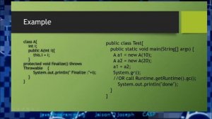 Java - Finalizer, inner classes, composition | Mr Jaison D Joseph, Asst. Professor, CASP