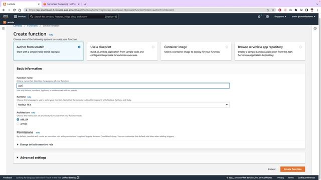 [AWS Lambda Tutorial for Beginners] Part 4: Console Overview - Functions (Author from Scratch)