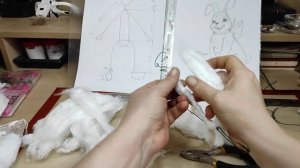 ?Ватная игрушка.ПАСХАЛЬНЫЙ ЗАЙКА. Урок 1. Каркас. Набор объёма.