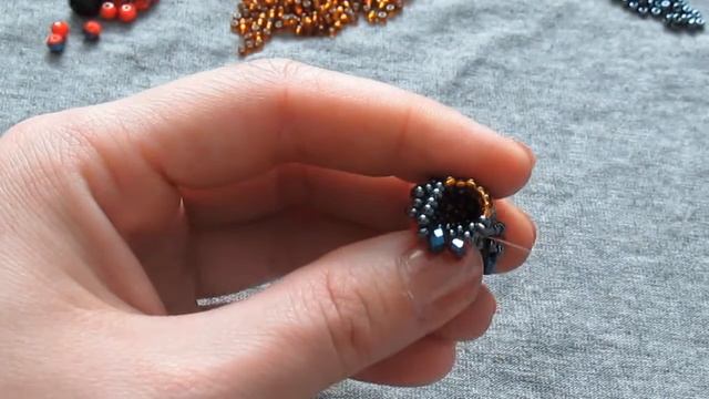 МК. Серьги из бисера и кристаллов. earrings of beads and crystals смотреть онлайн