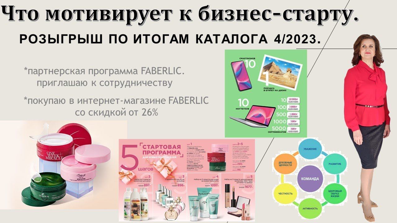 Что мотивирует к бизнес-старту. Розыгрыш по итогам каталога 4/2023 смотреть онлайн