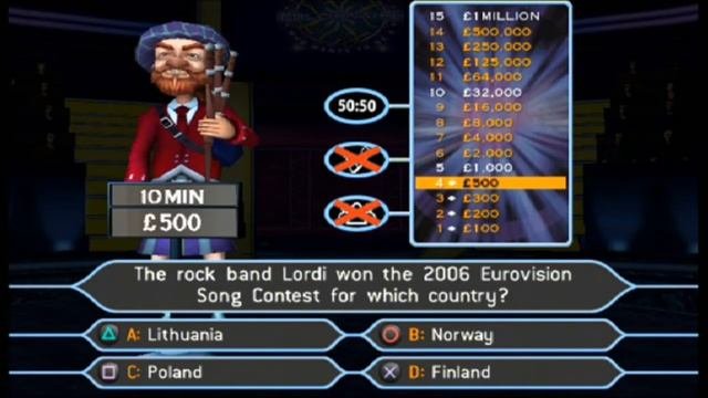 Who Wants To Be A Millionaire? Party Edition ... (PS2) Gameplay