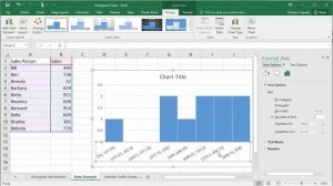 Creating Histogram Charts in Excel 2016