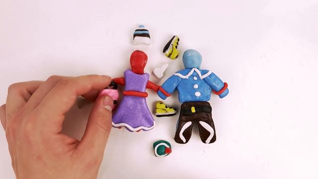 Учим Детскую Одежду на Английском Языке / Одеваем Человечков Из Пластилина #АнглийскийДетям