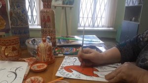 Мезенская роспись. Урок 4. Знаки семантики и оформление.