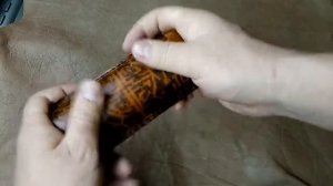 Ключница из кожи своими руками "Мандала". Ручная работа. Натуральная кожа краст.