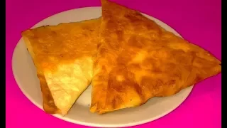 Ленивая самса из лаваша. Пирожки из лаваша. Жареный лаваш с курицей.