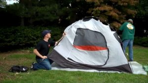 Как собрать четырёхместную палатку