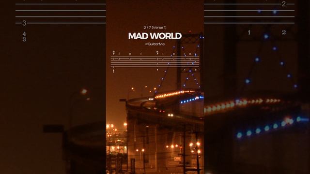 MAD WORLD на Гитаре. ТАБЫ 2/7 GuitarMe School | Александр Чуйко #shorts