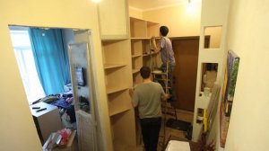 СБОРКА ВСТРОЕННОГО ШКАФА. Тайм лапс