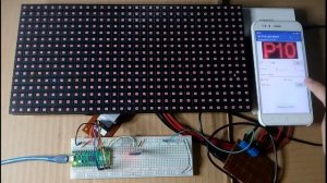 Raspberry Pi Pico : Bluetooth P10 led matrix demo | MicroPython