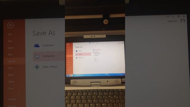 Saving to the server using a classmate netbook and network folder.