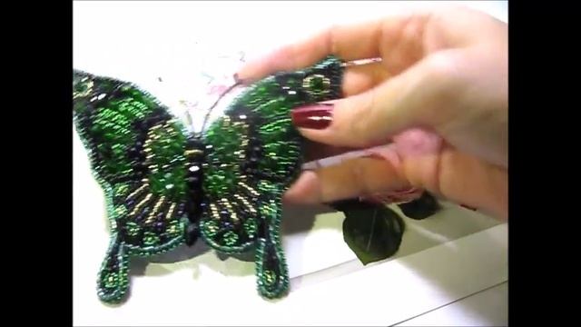 Бабочка из бисера Парусник Палинур.