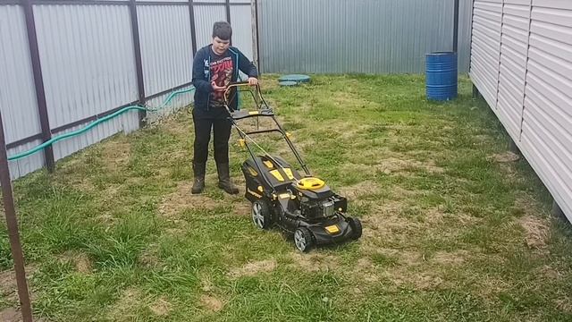 Обзор газонокосилки CHAMPION LM 4630 с мотором в 4.1 Л.С. смотреть онлайн