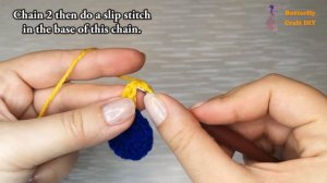 Crochet Sunflower Small🌻 How to crochet a sunflower with 8 petals 🌻 Crochet Pattern for Beginners