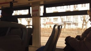 Поездка на новом трамвае "Львёнок" по проспекту - Красноярский рабочий ( Апрель 2023 ) Часть 1