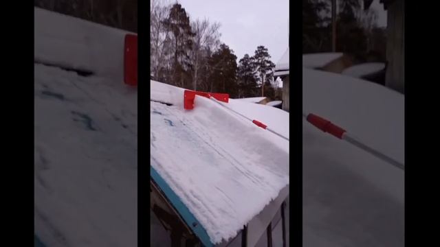 скрепер для уборки снега с крыши смотреть онлайн
