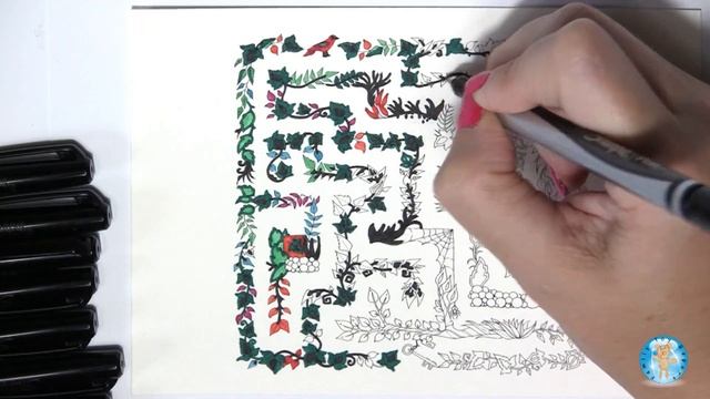 Enchanted Forest Johanna Basford Adult Coloring Book Postcards Maze Extended - Family Toy Report смотреть онлайн